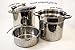 EXCELSTEEL 4 Piece 18/10 Stainless Steel Multi-Cookware Set With Encapsulated Base, 12 Qt