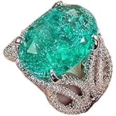 Viyuroyk 925 Sterling silver emerald Zircon eternal engagement Ring Cubic Zirconia Rings Diamond Rings for Women Jewelry Findings Earring Backs Findings