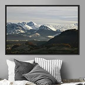 signwin Framed Canvas Wall Art Snow Mountain Cool...