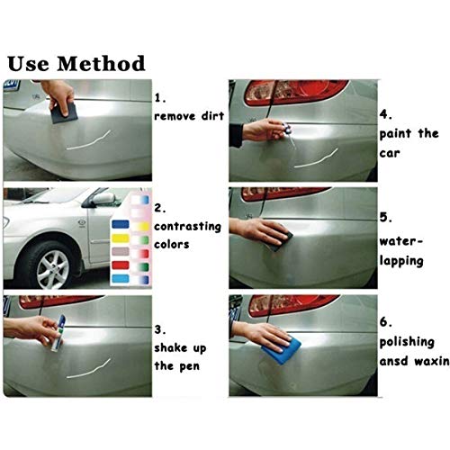 DEALPEAK 1PC Professional Car Scratch Repair Paint Pen Concealer Pen Auto Car Coat Paint Pen Auto Car Mending Tool with 9 Colors Available (Color : Black) - Thumbnail 4