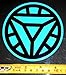 Ironman 2 Arc Reactor - HQ Black on Light Blue 4.5in x 4.5in Vinyl Sticker Decal