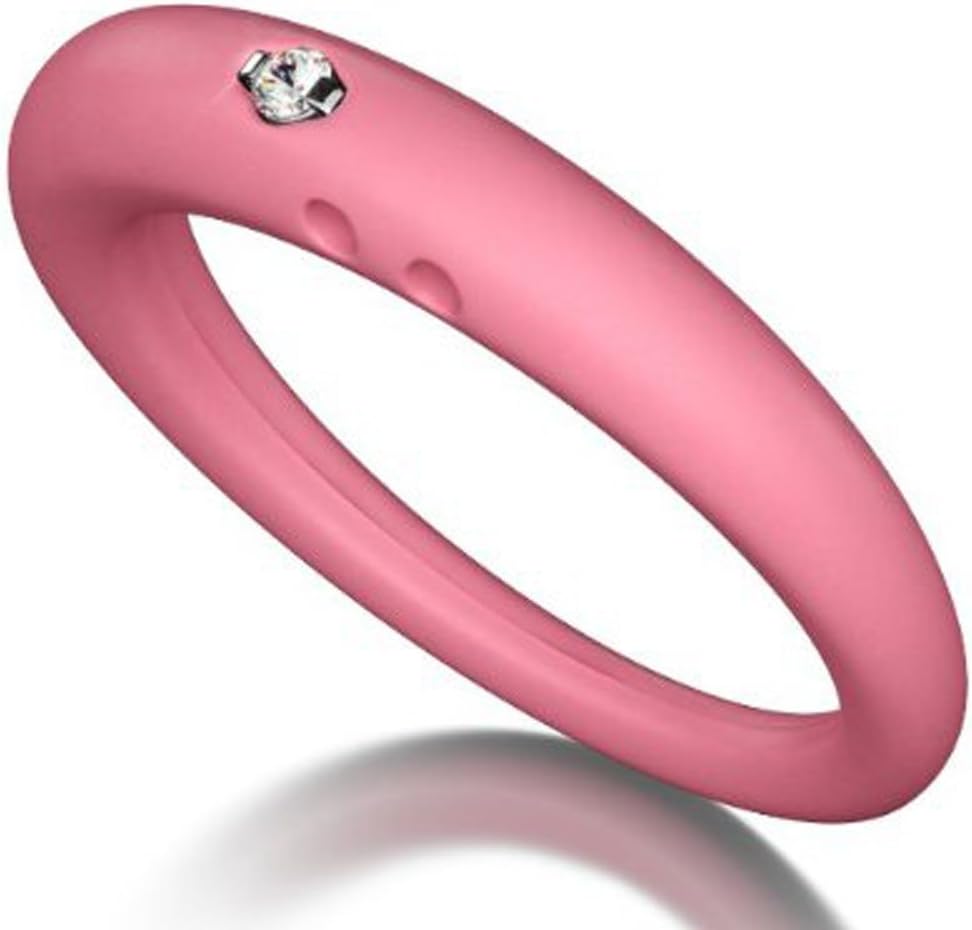 DUEPUNTI Diamond Ring Baby Pink-Small, Medium or Large (Medium)