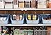 Titan Mall Stackable Storage Bins 4 Pack Pantry Storage Bins for Food, Toy, Kitchen and Bathroom Organizer, Stacking Bins with Front Open Stackable Baskets Blue (Made in USA)