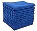 Sinland Lint Free Microfiber Cleaning Cloths Kitchen Cleaning Cloth Dish Cloth 12 Inch X 12 Inch 12 Pack Dark Blue