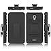 Alcatel Fierce 4/ Allura Case/ Pop 4 Plus Case, Elegant Choise Hybrd Armor Holster Kickstand Full Body Protective Case Cover with Belt Clip for Alcatel Fierce 4 / Allura/ Pop 4 (Black)