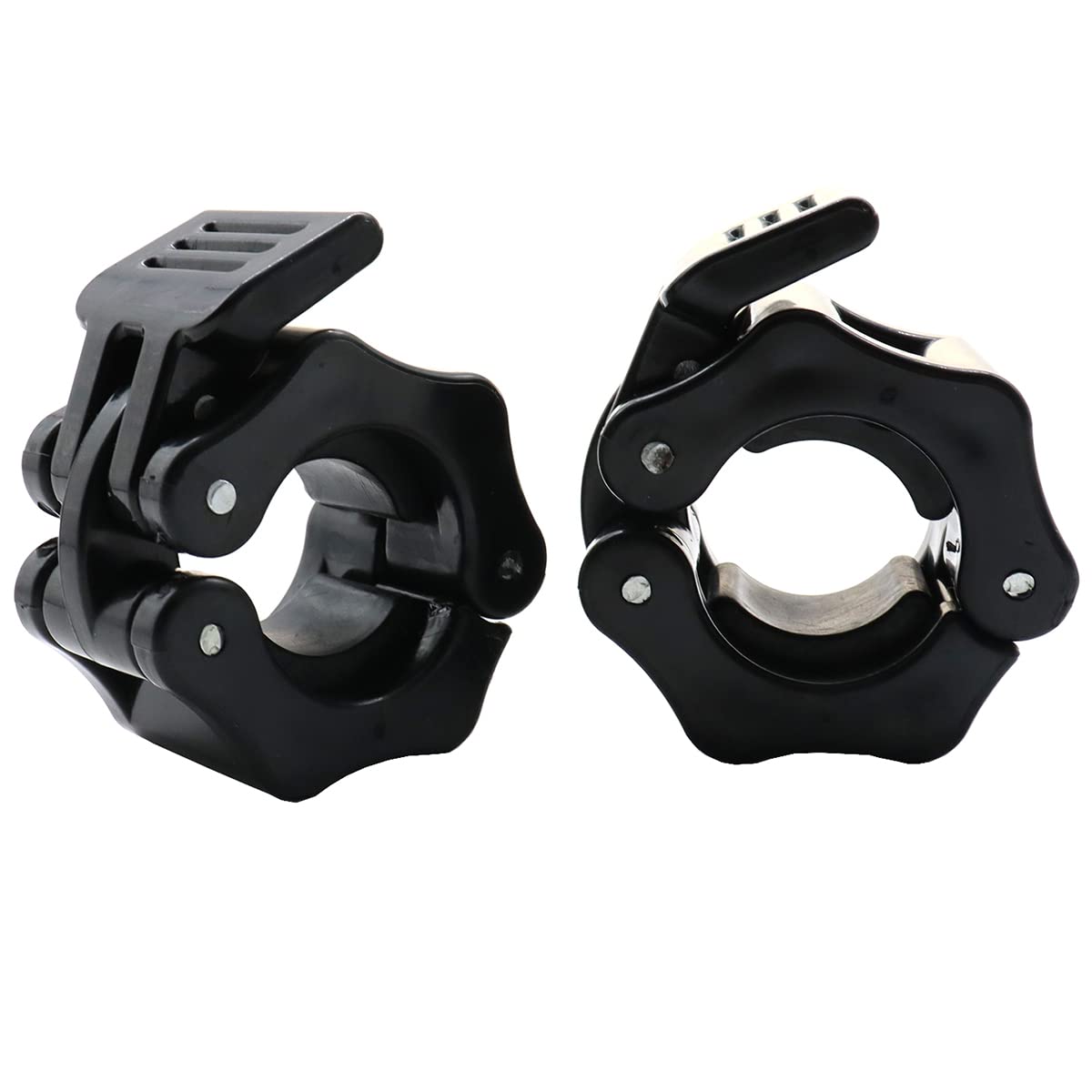 Tioamy Barbell Clamps Dumbbell Spinlock Collars Clips for Standard Weight Lifting Dumbbell Barbell Bar Quick Release Lock Professional Buckle 1 Pair 25 mm