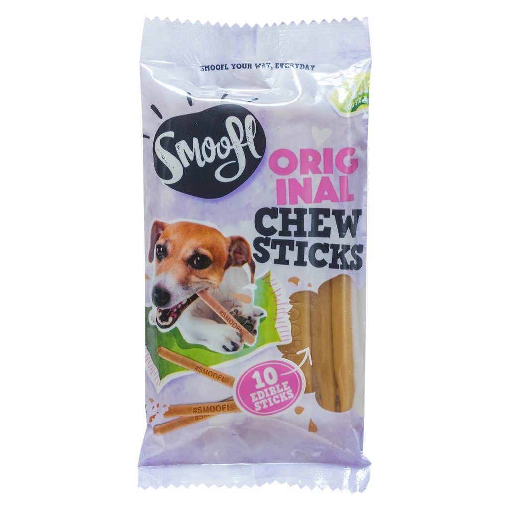 Smoofl Dog Chews 10 Pieces – Dry Dog Snacks for Healthy Dog Teeth, Teeth Cleaning Snacks, Healthy Dog Treats as Snack, Gluten Free Dog Chews
