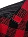 Persun Women's Red Contrast Check Print A-line Mini Skirt