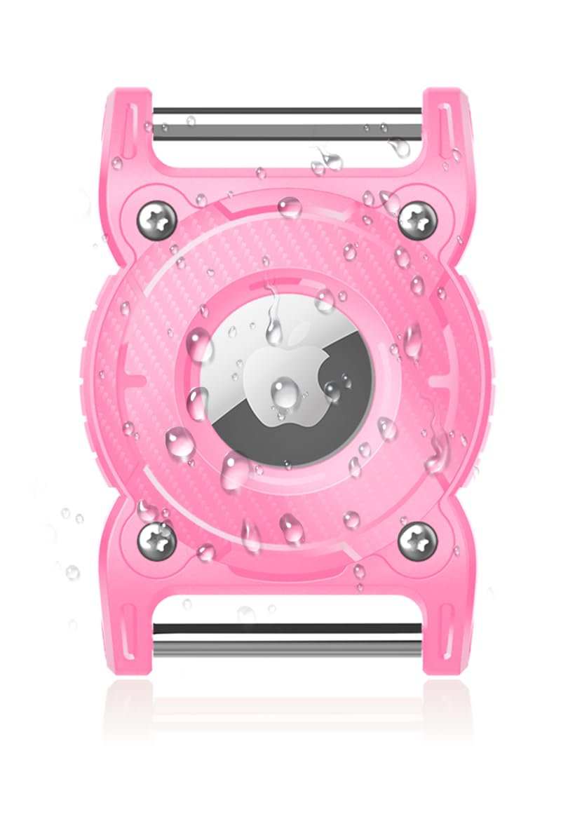 Compatible with Airtag Dog Collar Holder, Airtag Holder for Dog Collar with Removable Metal Loop, Sturdy TPU, Lightweight, Compact Size, Fits 1" Width Collar