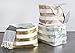 DII Durable Woven Striped Storage Bin Collapsible with Soft Rope Handles Reinforced with Metal Grommets, Large, 17x12x12, Gold