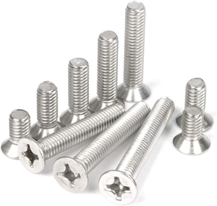 Stainless Steel Phillips Screws M1M2.5 Cross Flat/Round Head Thread