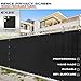 6' x 25' Privacy Fence Screen in Black with Brass Grommet 85% Blockage Windscreen Outdoor Mesh Fencing Cover Netting 150GSM Fabric - Custom primary
