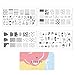 CICI&SISI 2018 Nail Art Acrylic Stamping Plates Set Candy Design Cute Patterns Manicure Print Image Plate,set of 4 (Sweety)