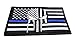 Backwoods Barnaby Police Law Enforcement American Skull Morale Patch/USA American Flag Tactical Patch (AP Thin Blue Line, 2