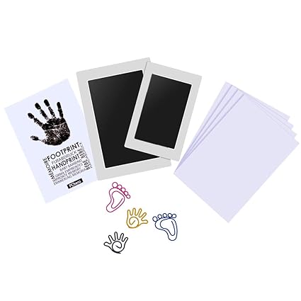 PChero 2pcs Kit von Pads Pads Impressum von Handabdruck Baby Handprint sauber perfekt für Familie Baby Shower Andenken Gesche