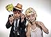 Wedding Photo Booth Props Kit - 38 Pieces with Wooden Sticks - Engagement, Birthday Party, Wedding Shower, Bridal Shower Photo Booth Props - Carpediem Party Prop Essential Vol.1