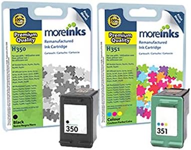 Moreinks - 2 Black / Tri-Colour Premium Compatible Printer Ink Cartridges to replace HP 350 / HP 351 for HP Photosmart C4480 C4580 C5280 C4280 C4380 C4400 C4585 C4500 C4599 C4200 C4472 C4385 D5360 C4485 C4424 C5290 C5200 C4524 C4270 C4340 C4343 C4583 C4283 C4205 C4440 C4473 D5280 D5300 C4250 C4272 C4488 C4593 D5345 C4383 C4470 C4324 C4384 C4575 C4588 C4300 C4435 C4486 D5363 D5368 C4494 C4573 C4275 C4285 C4293 C4294 C4210 C4273 C4240 C5283 C5288 C5240 C5250 C5275 C4550 & More - Standard Cap