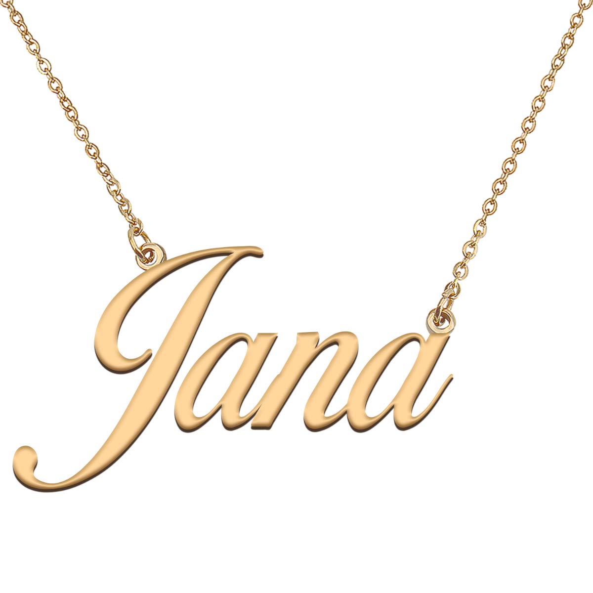 HUAN XUN Customized Custom Simple Any Name Necklace