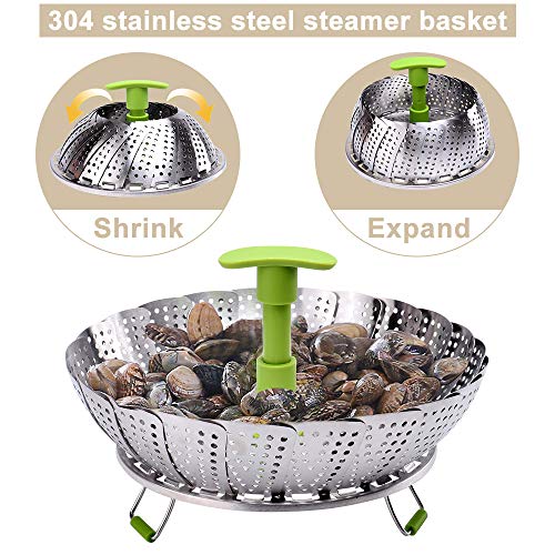 Instant Pot Set,12 PCS Instant Pot Accessories Compatible with 5/6/8 Qt Instapot -with Steamer Baskets,Rack,Springform Pan,Egg Rack,Egg Bites Mold, 4 Silicone Egg Poaching Cups, Silicone Trivet Mats,