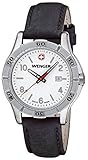 Wenger 0921.102 Women's Platoon White Dial Black Leather Strap Watch
