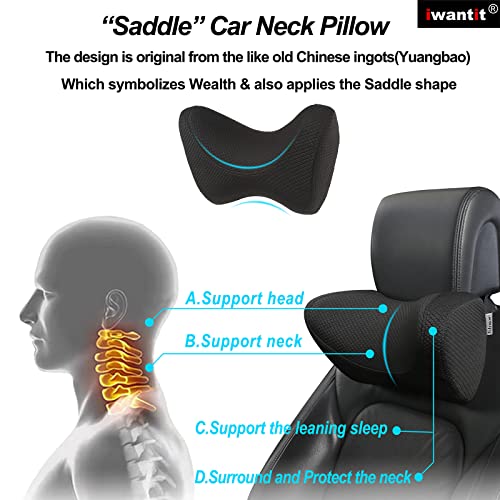 Car Neck Pillows with Resilient Memory Foam,Automotive Seat Cushions of