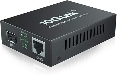 10Gtek 2 Pack Gigabit Ethernet Media Converter Open SFP Slot RJ45 to SFP