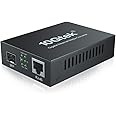10Gtek Gigabit Ethernet Media Converter, Open SFP Fiber to Ethernet RJ45 Converter for 10/100/1000Base-Tx to SFP(SFP Slot Without Module), UL Certified