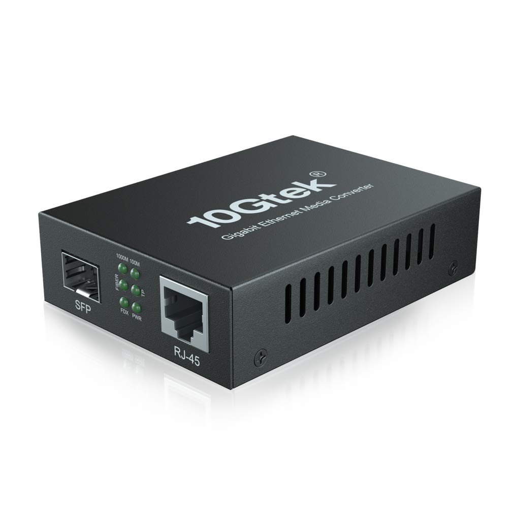 Gigabit Ethernet Media Converter, Open SFP Slot, 10/100/1000M RJ45 to 1000M SFP, with a British Power Supply