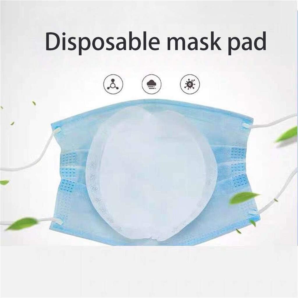 50Pcs Mouth Mask Gasket, Disposable Face Mask Filter Pad, Three Layer Face Dust Earloop Activated Carbon Breathing Filters, Blocking Dust Air Pollution Protection (White)