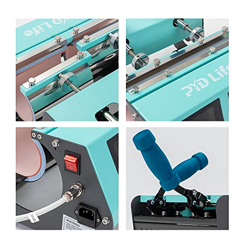 PYD Life 3 in 1 Dual Tumbler Heat Press Double Station Combo Mug Heat