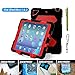 Ipad mini case,ACEGUARDER®ipad mini 2 case,ipad mini 3 case *Slim Military-Duty* Case for Rainproof Shock proof Anti-Dirt Drop Resistance Case with Back Clip for Apple Ipad mini 2/3 (Black-Red)
