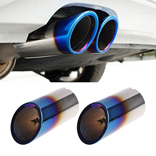 Itlovely 2xStainless Steel Exhaust Muffler Pipe for VW Volkswagen Jetta MK6 Golf 6 Golf 7