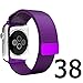 Lovne Milanese Loop Stainless Steel Bracelet Strap Band for Sport&Edition iWatch Band Replacement with Fully Magnetic Closure Clasp for Apple Watch Series 1&Series 2(Purple-38mm)