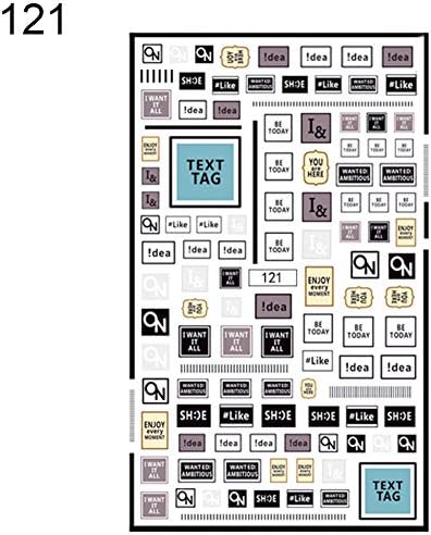 xxiaoTHAWxe Nail Sticker, Fashion 3D English Letters Numbers Nail Sticker Full Cover Wrap Art Decoration 1