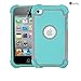 iPod 4 Case, MagicSky Shock-Absorption/Impact Resistant Bumper Slim Protective Case Cover (Hard Plastic Outer + Rubber Silicone Inner) for iPod Touch 4th Generation