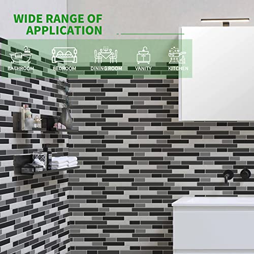 LONGKING 10Sheet SelfAdhesive Peel and Stick Backsplash for Kitchen