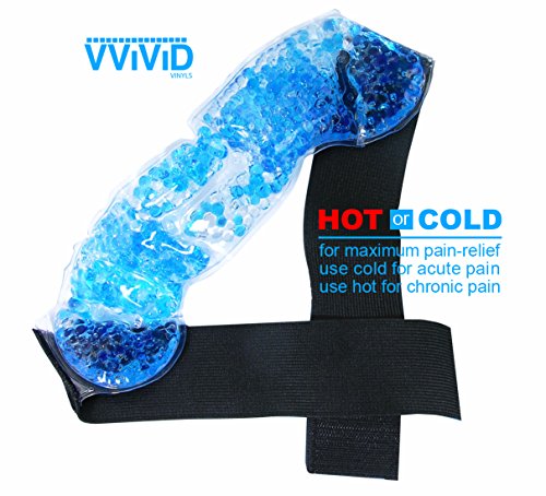 VViViD Reusable Thermo Bead Hot and Cold Adjustable Forehead Brace Therapy Pack