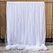 White Bridal Shower Backdrop Curtain Tulle Background for Birthday Party Wedding Baby Shower Gender Reveal Baptism Photoshoot Engagement 5ft x7ft