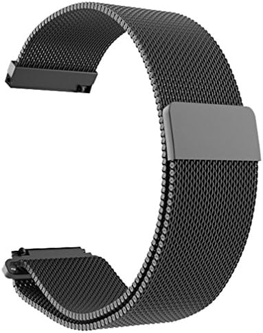 Alonea Xiaomi Watch Band, Stainless Steel Bracelet Watch Band Strap For Xiaomi Amazfit Bip Youth Watch (Black ❤️)