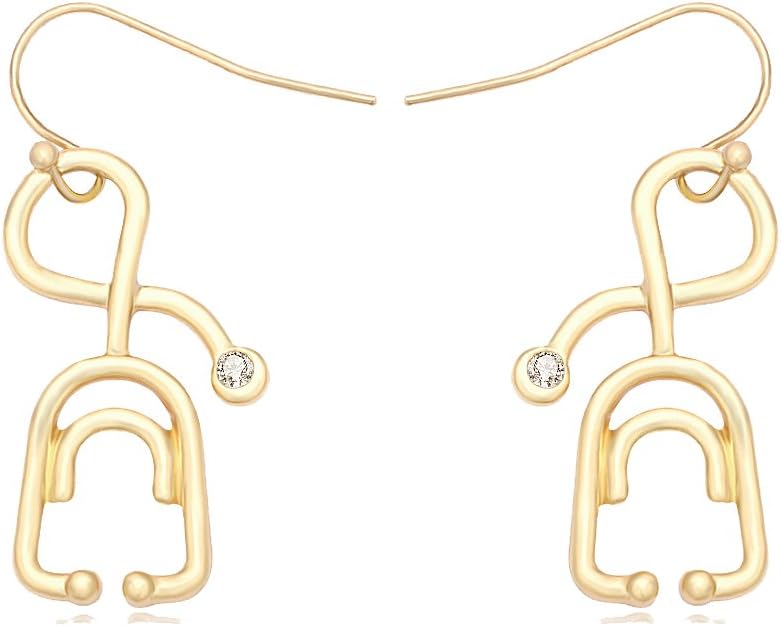 MANZHEN Stethoscope Dangle Earrings Perfect Gift for Doctor Nurse Medical Students
