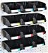 WallPeg Pegboard Bins - 12 Pack - Hooks to 1/4" or 3/16" Hole Peg Board - Organize Hardware, Accessories, Attachments, Workbench, Garage Storage, Craft Room, Tool Shed, Hobby Supplies (12 Black Bins)