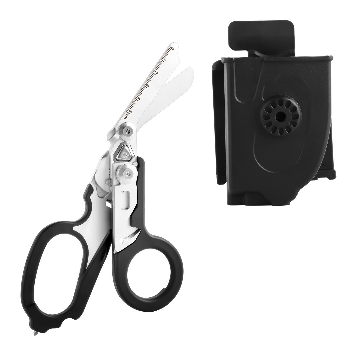 6 in 1 Response Emergency Multi Tool Pliers Folding Emergency Response Shears with Utility Holster for Outdoor Camping