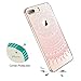 iPhone 8 Plus Case, ESR Slim Fit Floral Totem Clear Case [Anti Scratch PC Back with Soft Bumper][Supports Wireless Charging] Transparent Protective Case for iPhone 8 Plus(Pink Manjusaka)