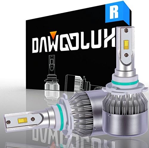 DawooLux 9006/HB4 LED Headlight Bulbs Conversion Kit-Philips Chips/Internal Driver-Dual All-in-one Extremely Bright 6000K Cool White 7600 Lumens 72W, 2-Years Warranty