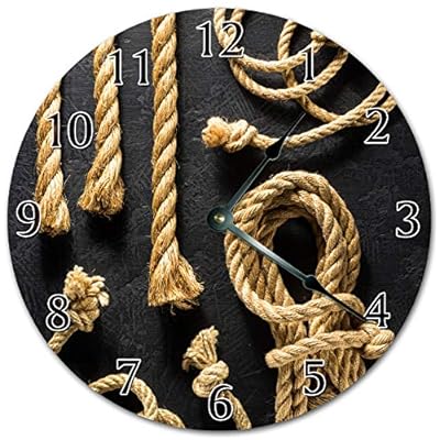 Tamengi Wall Clock,15" Ropes Clock - Living Room Clock - Large 15" Wall Clock - Home Décor Clock - 4485 Made in USA 51FWJ2QG YL