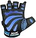 Gym Gloves Protect Your Hands & Improve Your Grip Weightlifting Grips (Blue, Medium)