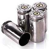 Lucky Shot Set of 4 Polished Chrome 40 Caliber Bullet Valve Stem Caps