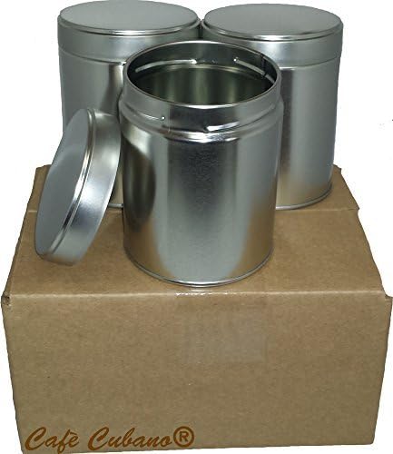 Tea Tins Wide Set with Twist Lid Cover - Set of 6 Pieces - Great Airtight Canister for Storing Tea and Other Small Items.