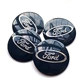 4PCS 56.5mm 2.2'' Auto Car Sticker Wheel Center Hub Cap Logo Aluminium fit for Ford Blue