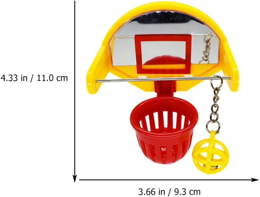 POPETPOP Bird Toys Bird Training Basketball Toys Parrot Chew Ball Foraing Toy Education Play Gym Playground Activity Toys - Image 3